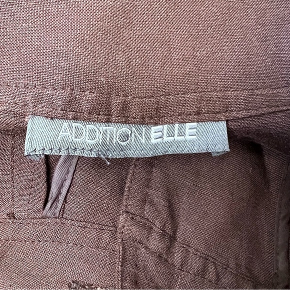 ADDITION Elle Brown Linen Lightweight Jacket Size 2x - Picture 9 of 11